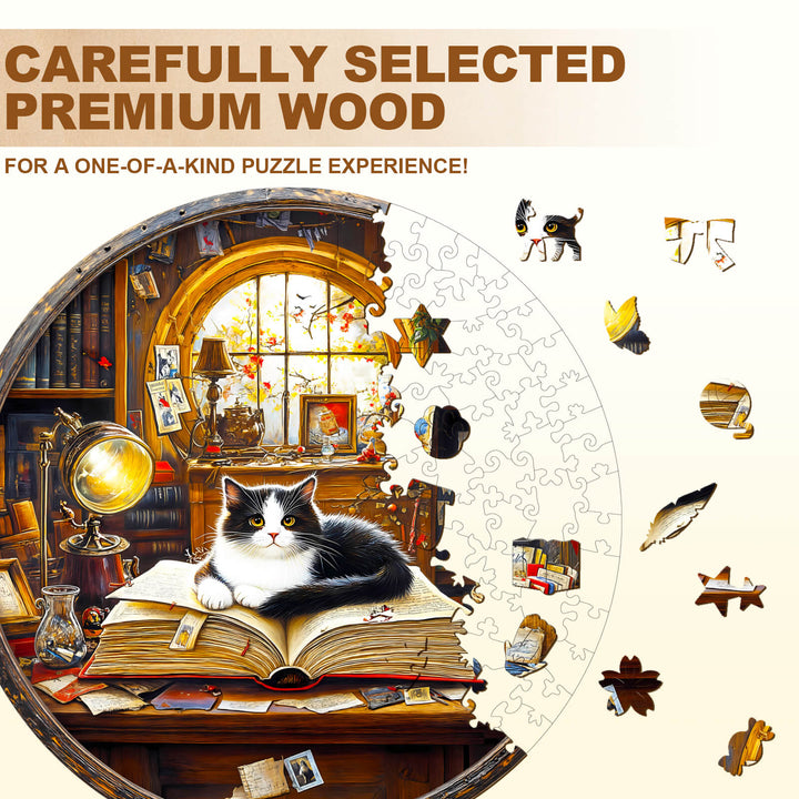 Whiskers Library-2 Wooden Jigsaw Puzzle