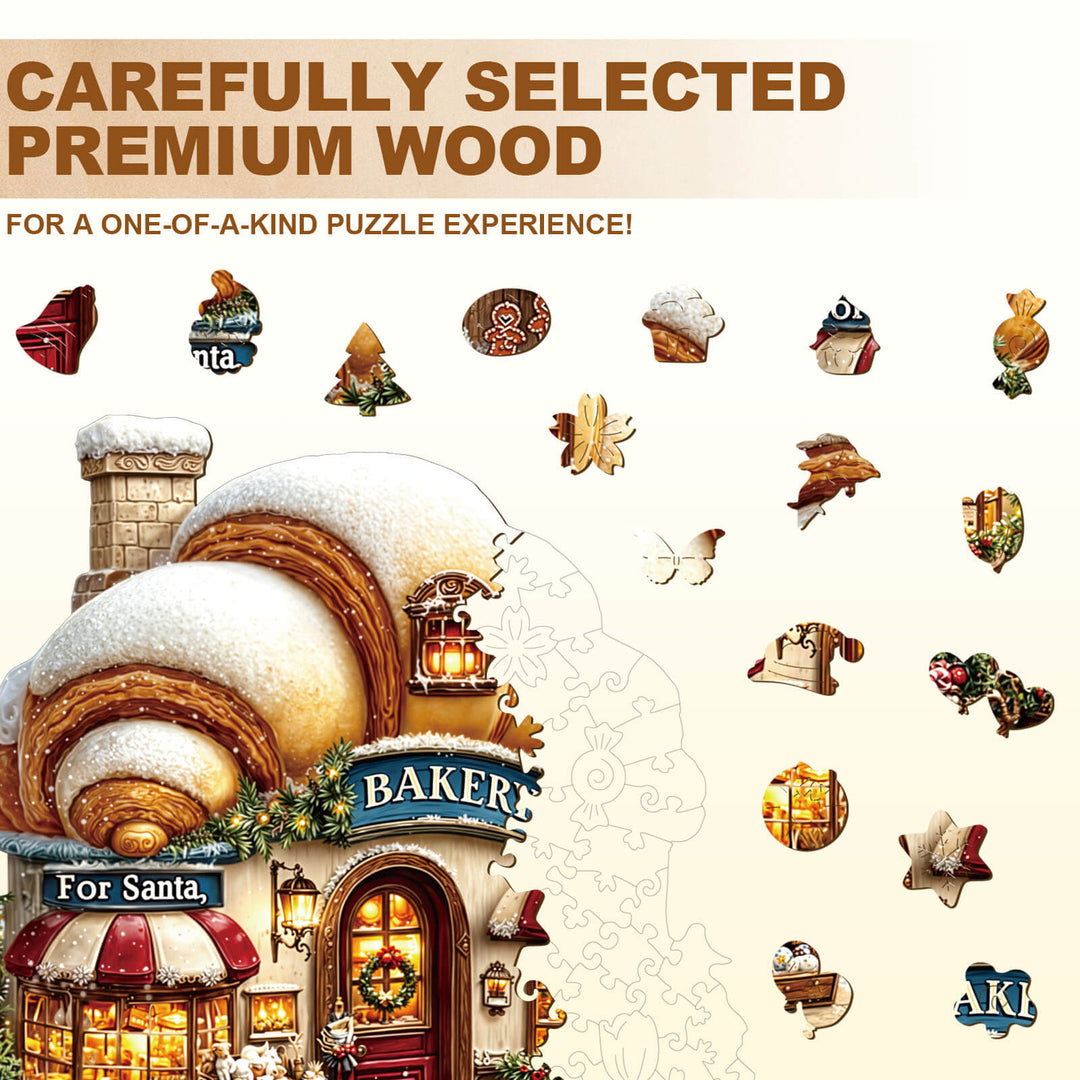 Weihnachtsbäckerei Holzpuzzle