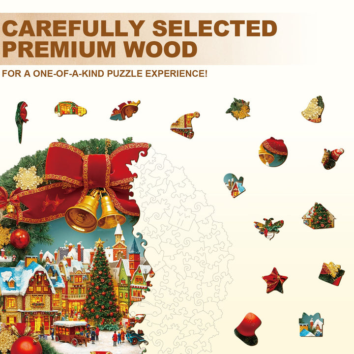 Weihnachtskranz Holzpuzzle