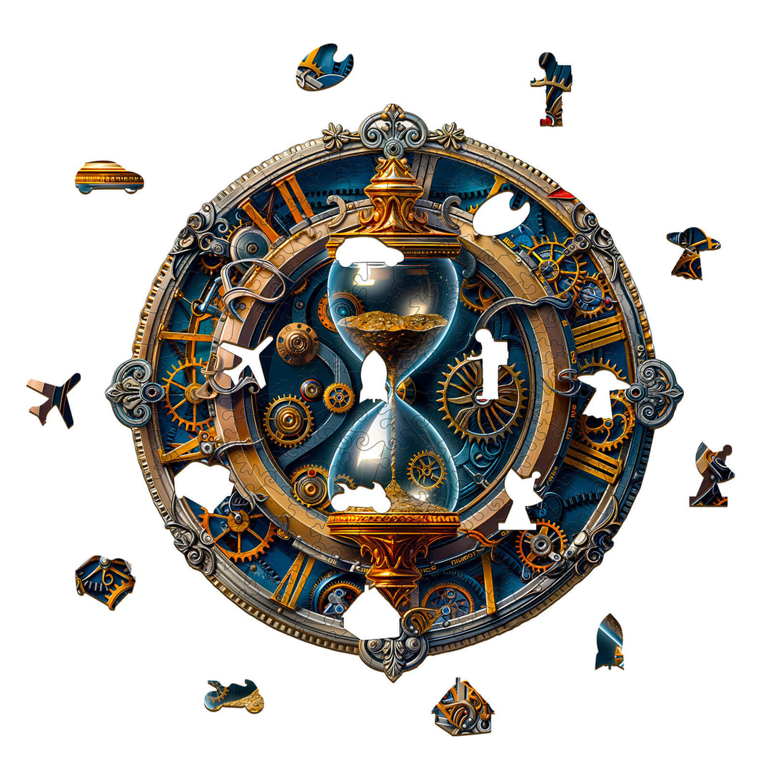 Mechanische Sanduhr Holzpuzzle
