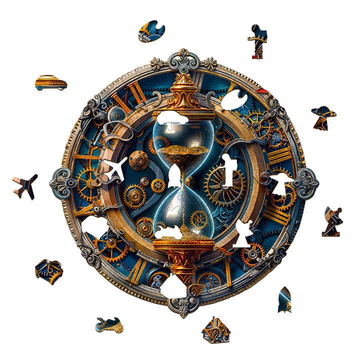 Mechanische Sanduhr Holzpuzzle