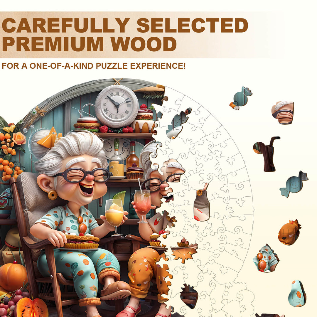 Grandma's Party Wooden Jigsaw Puzzle