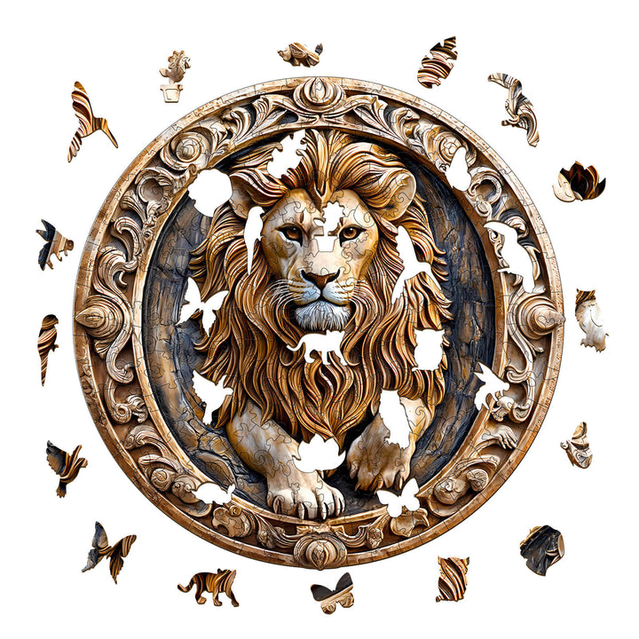 3D-Löwenskulptur Holzpuzzle