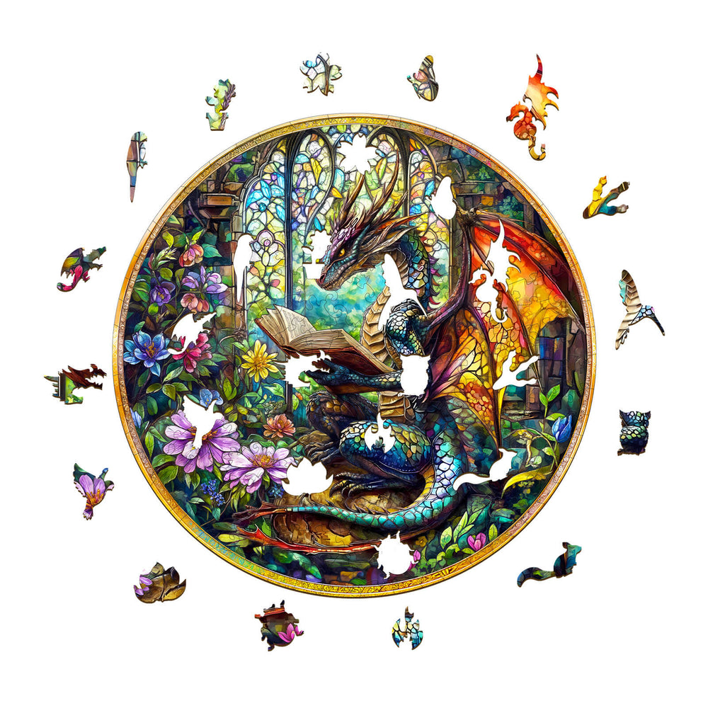 Mysterious Dragon Wooden Jigsaw Puzzle - Woodbests