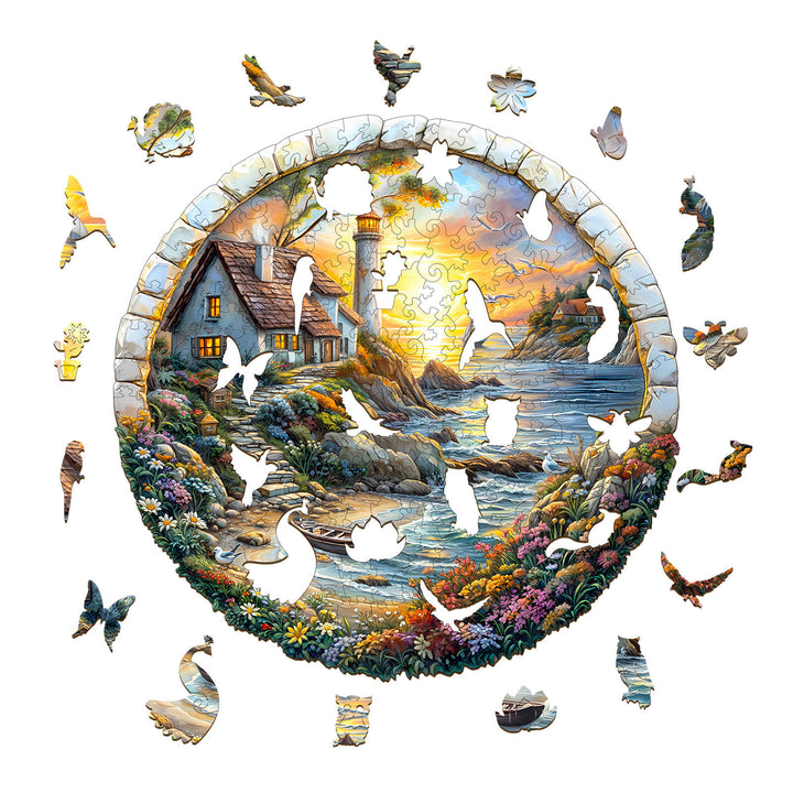 3D-Meeresinsel Holzpuzzle