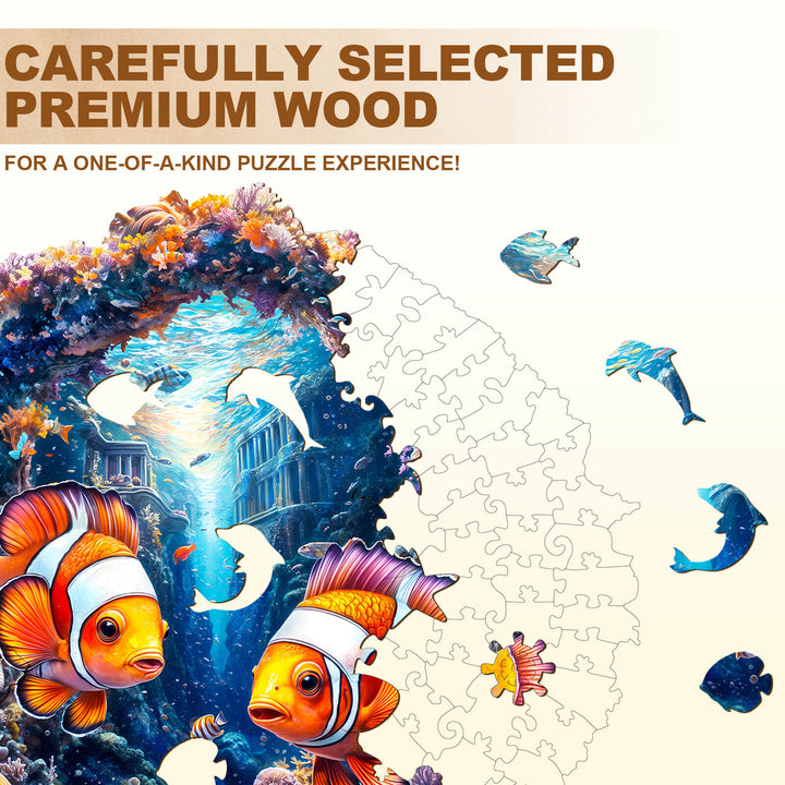 Clownfisch-Reise Holzpuzzle