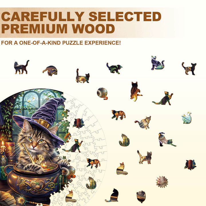 Die Zauberhafte Katze Holzpuzzle