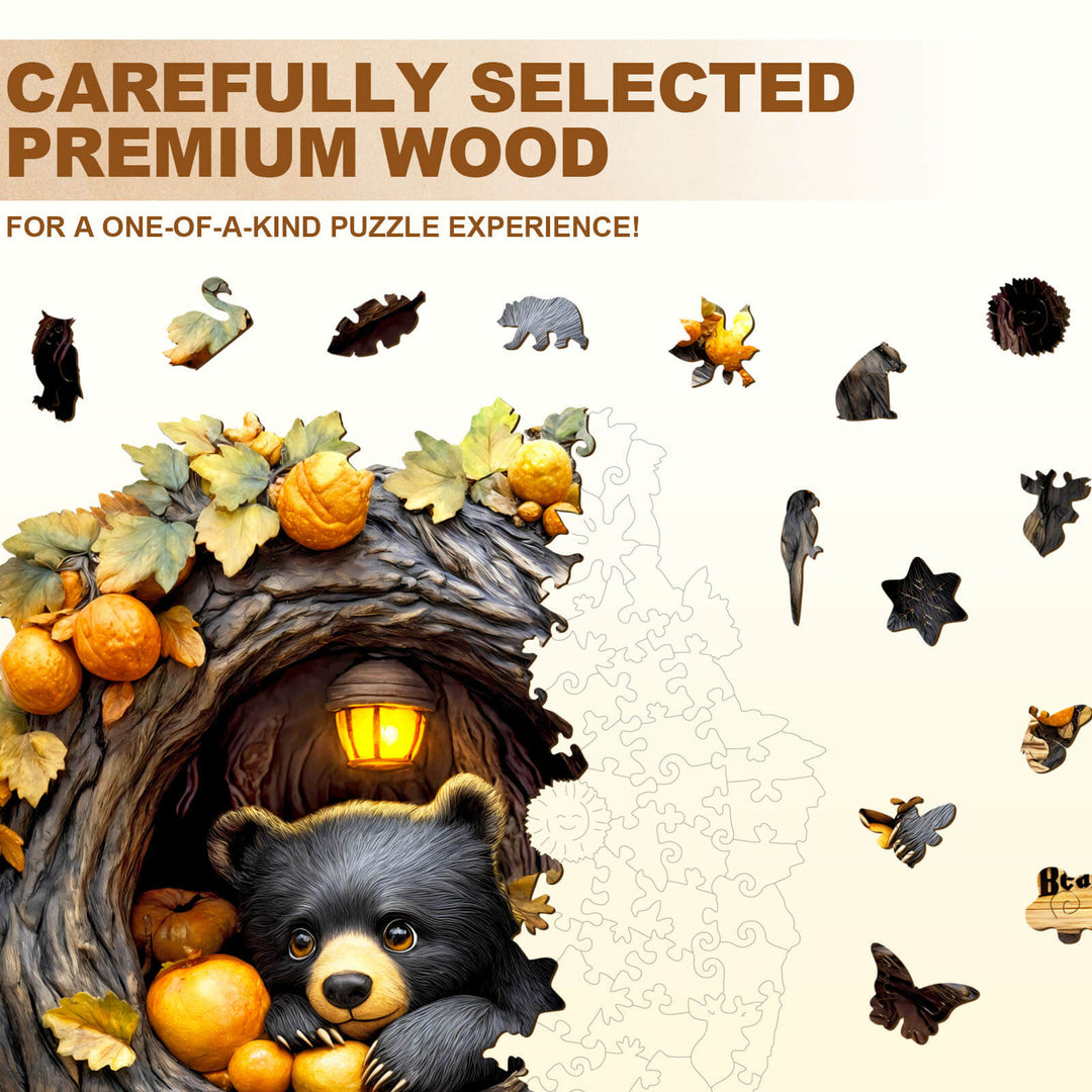 Orange Bear Holzpuzzle