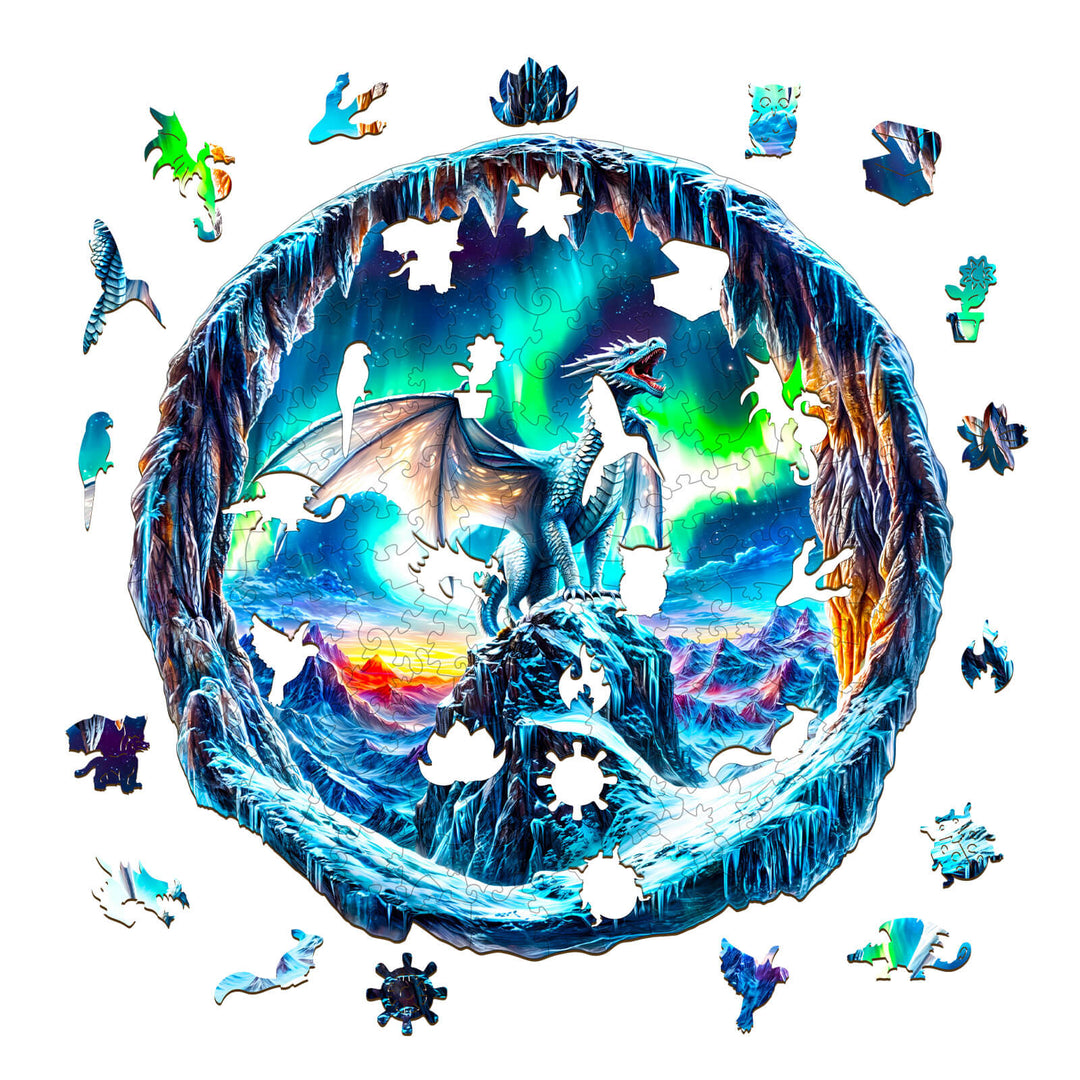3D Aurora Dragon Wooden Jigsaw Puzzle - Woodbests