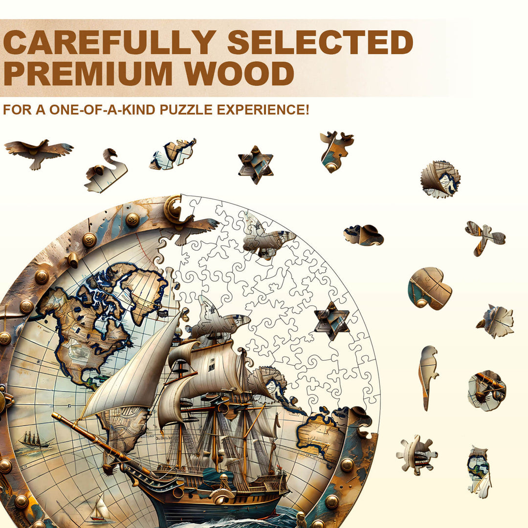 Weltreise Holzpuzzle