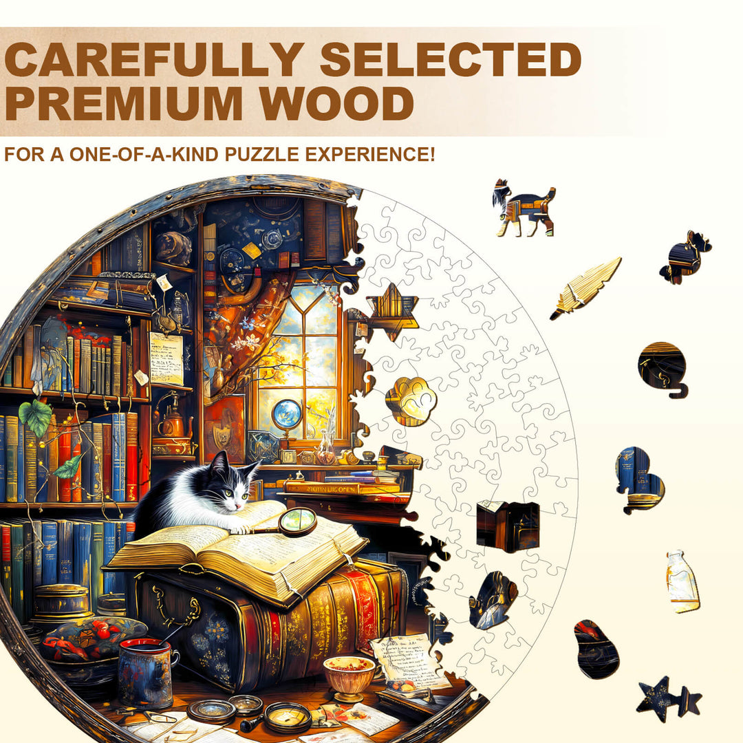 Whiskers Library-1 Wooden Jigsaw Puzzle