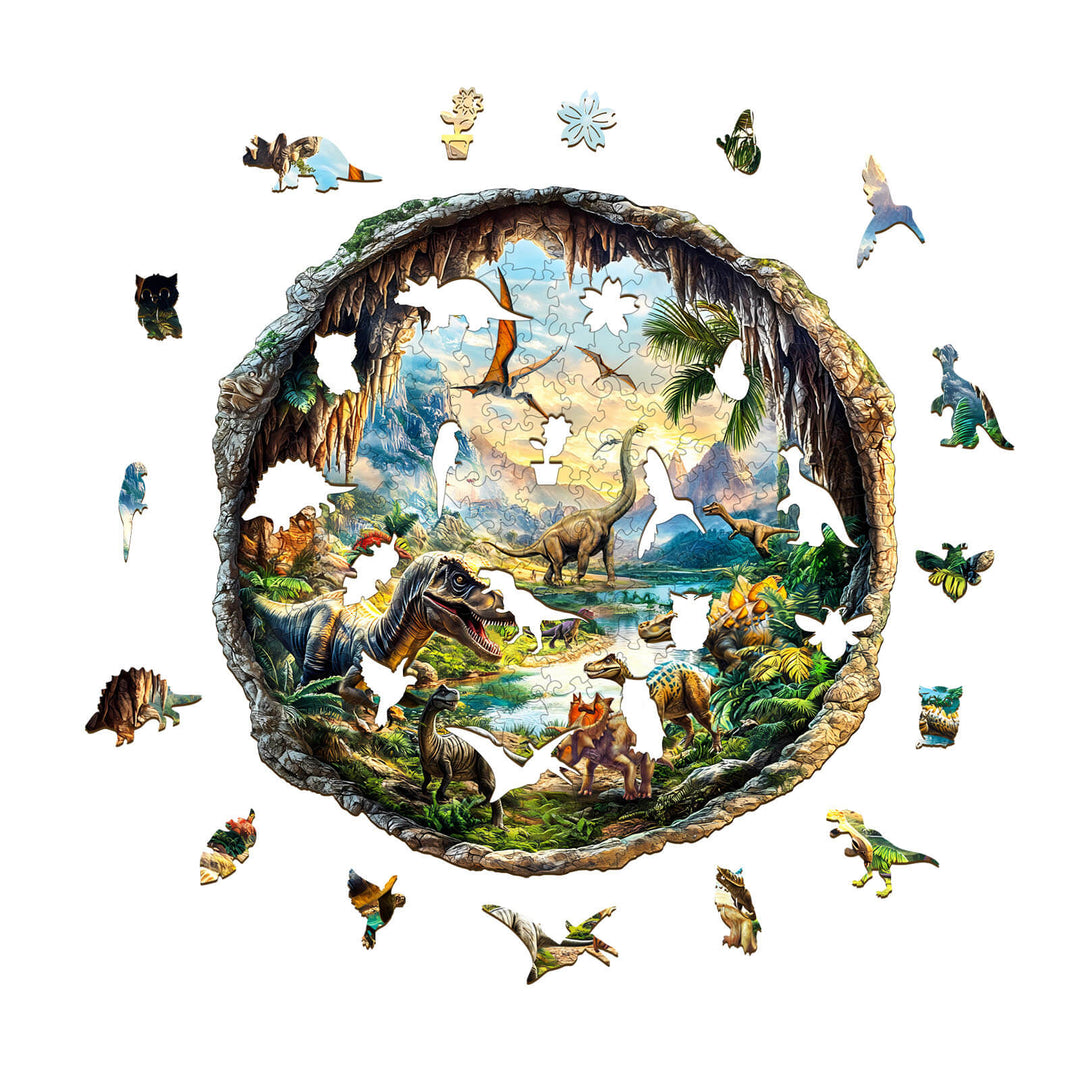 Jurassic Höhlen Holzpuzzle