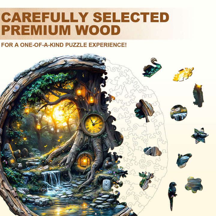 Zauber-Zeit-Baum Holzpuzzle