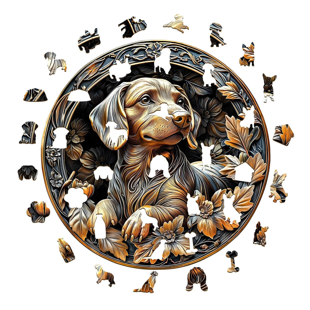 3D Metal Dachshund Wooden Jigsaw Puzzle - Woodbests