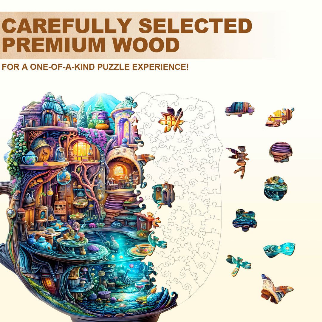 Verzauberte Teekanne Holzpuzzle