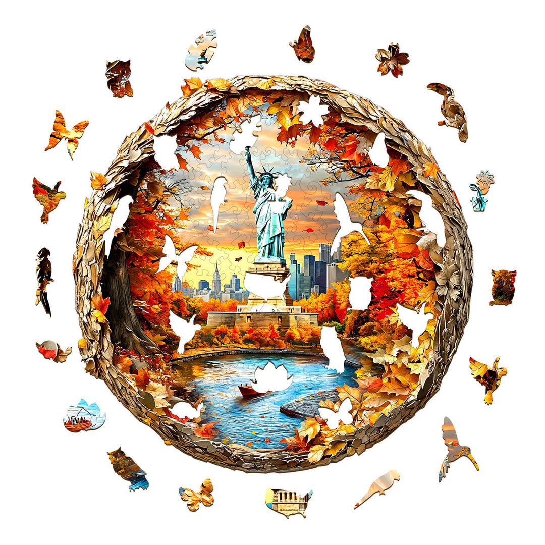 3D New York Autumn Wooden Jigsaw Puzzle - By Woodbests