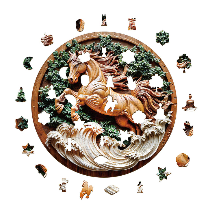 Pferd 2 Holzpuzzle