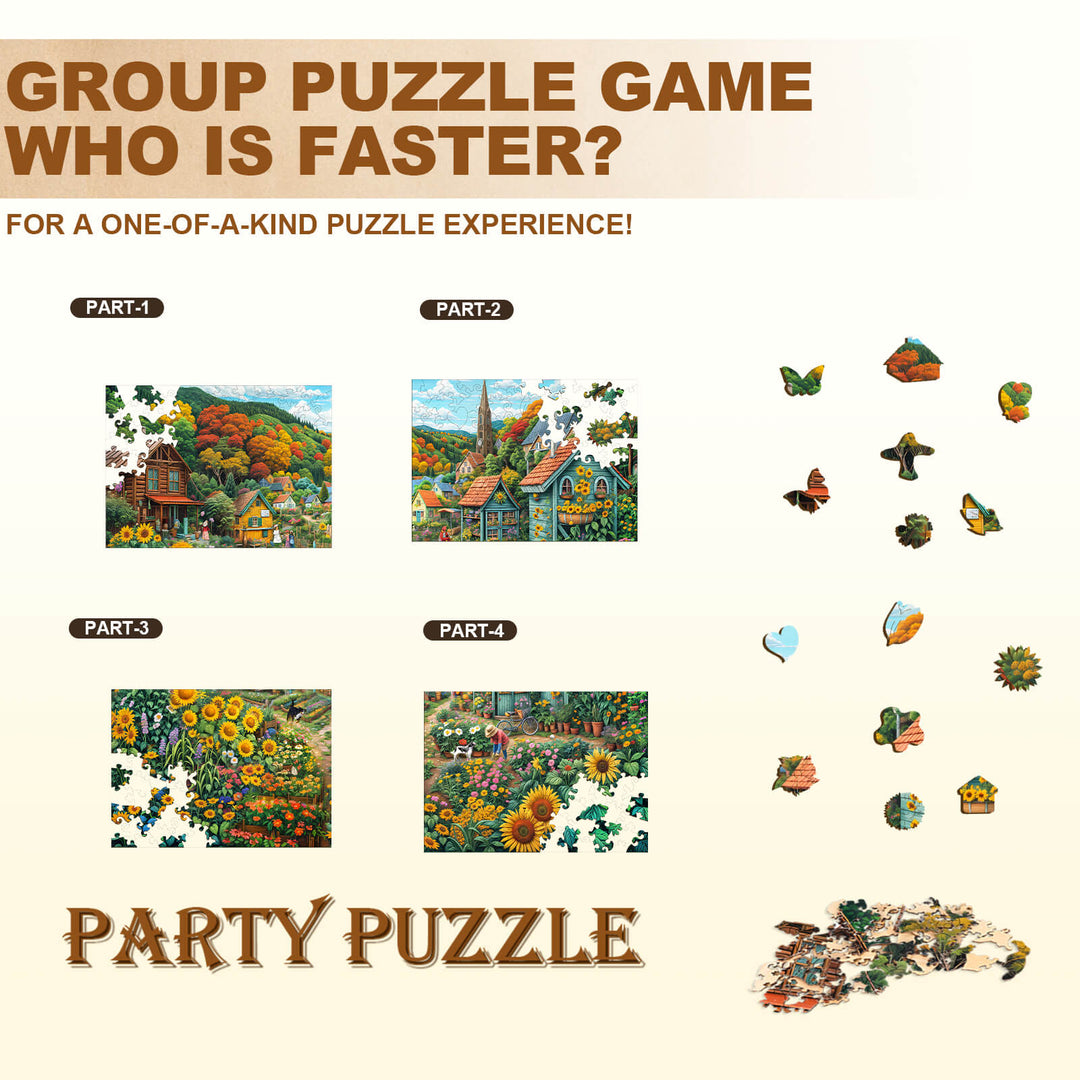 Party Puzzle - Sonnige Felder