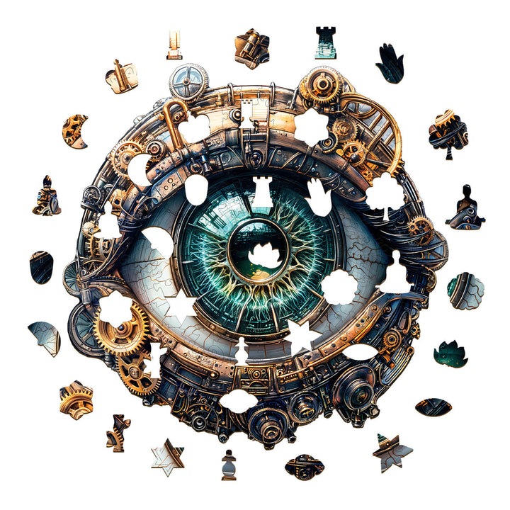 3D Roboter-Augen Holzpuzzle
