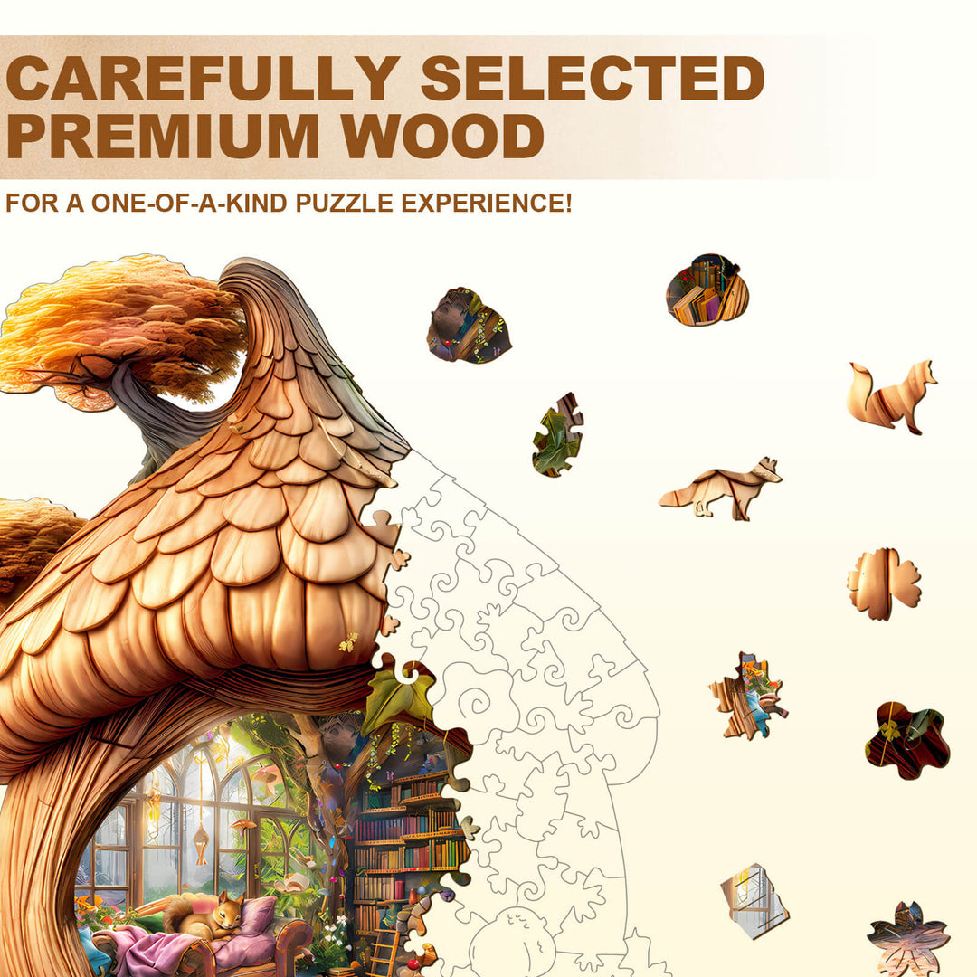 Eichhörnchen-Haus Holzpuzzle