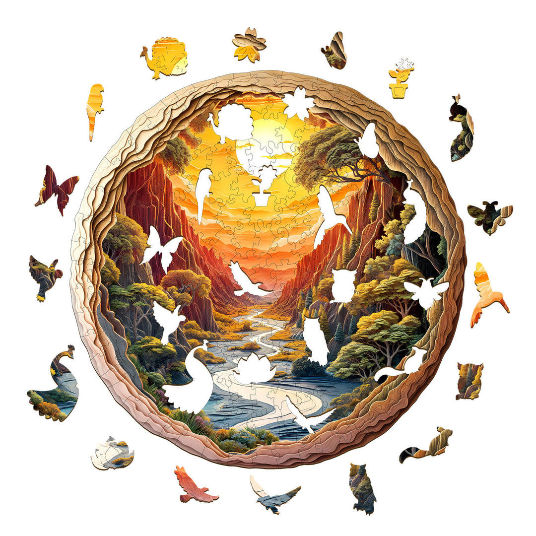 Dämmerwald Holzpuzzle