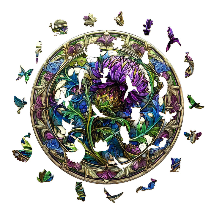 Scotch Thistle Wooden Jigsaw Puzzle - Woodbests