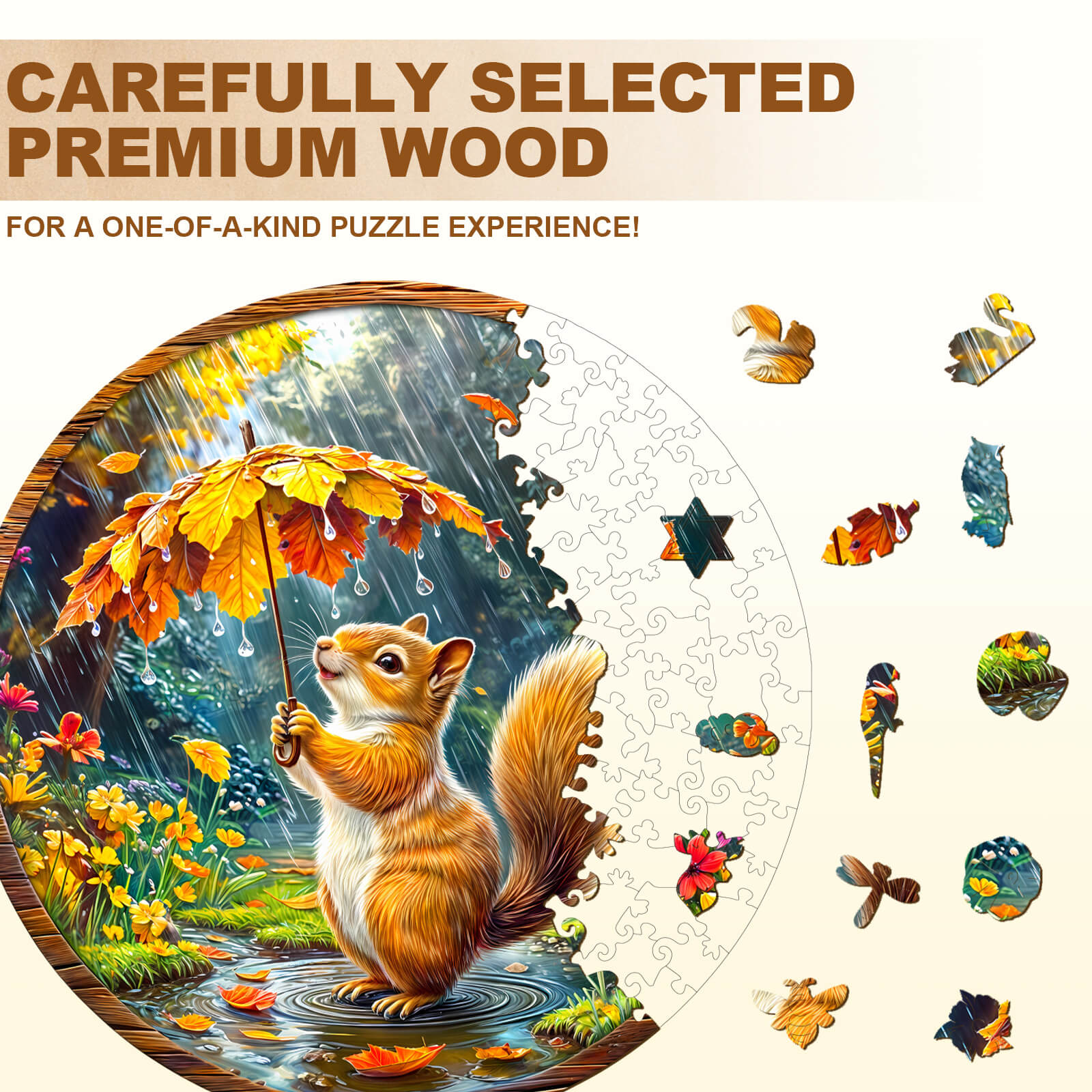 Squirrel Dreams Wooden Jigsaw Puzzle