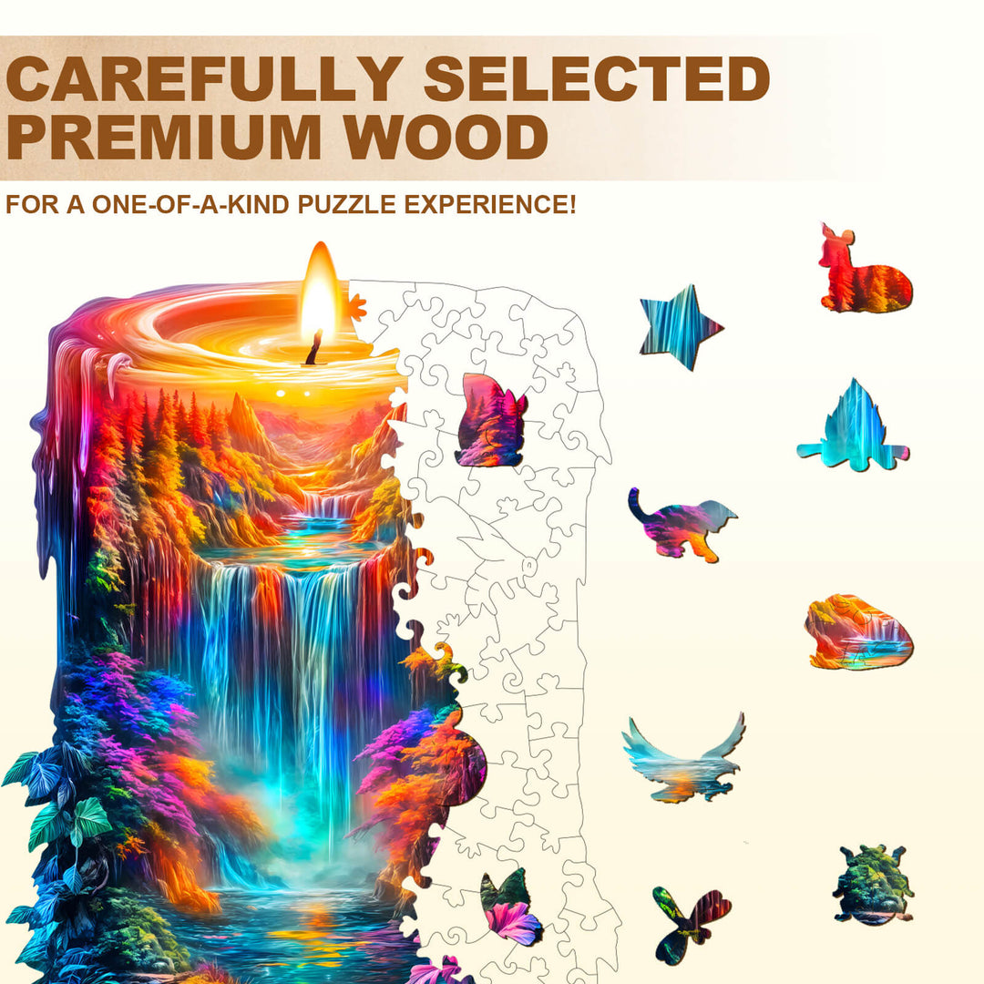 Enchanted Flame Wooden Jigsaw Puzzle