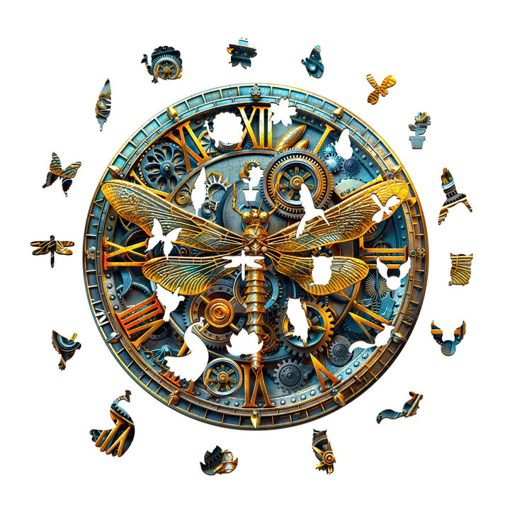 Mechanische Libelle Holzpuzzle