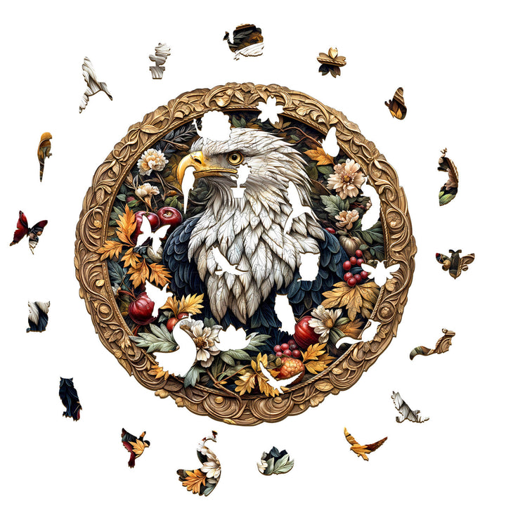 Retro-Adler Holzpuzzle