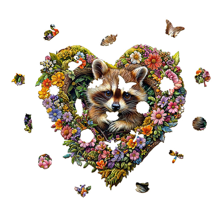 Waschbär-Wunderwelt Holzpuzzle