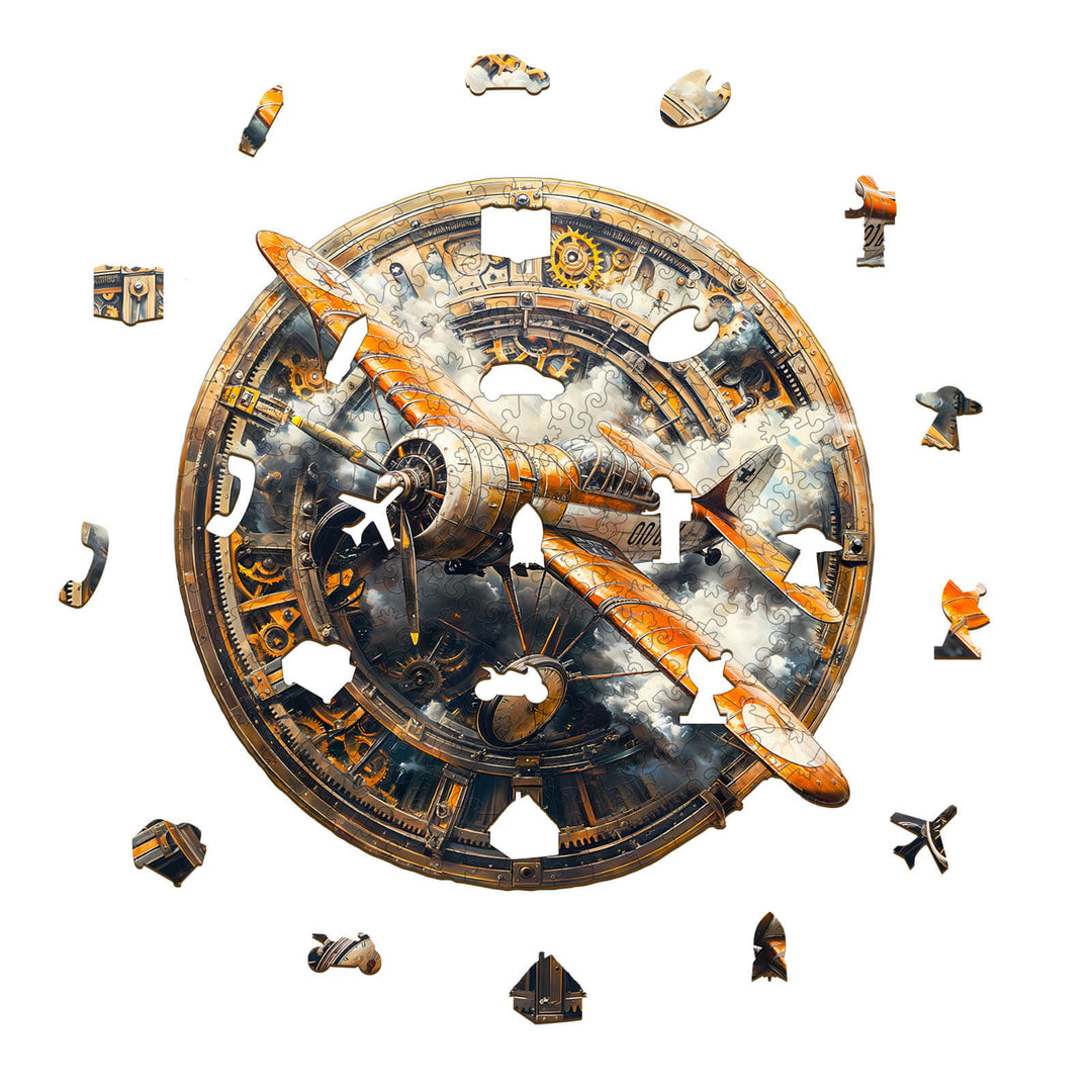 Historisches Flugzeug Holzpuzzle