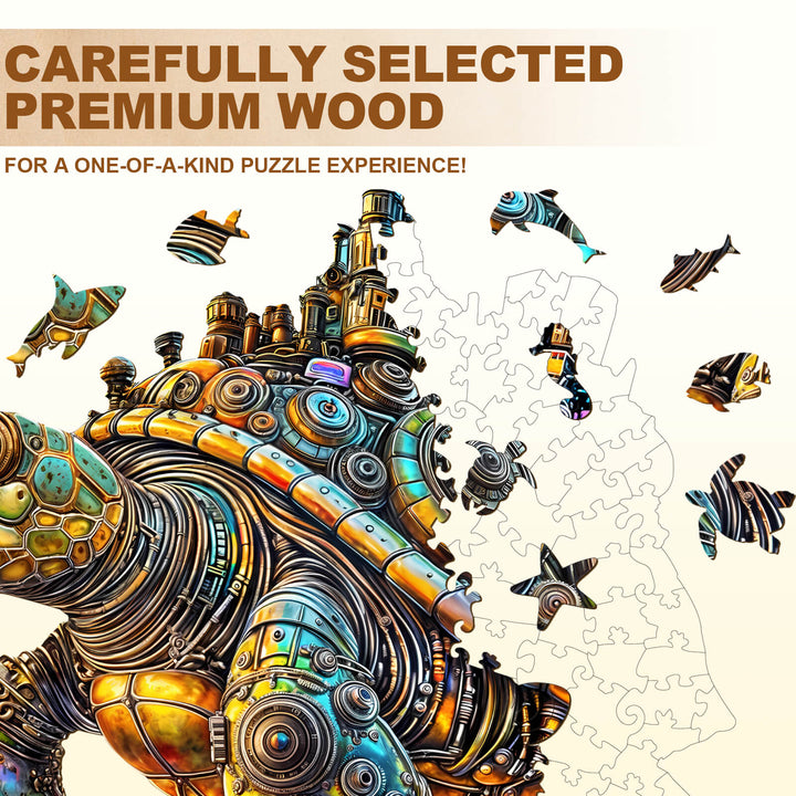Metallisches Fabelwesen Holzpuzzle