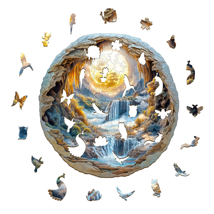 Mondzauber Holzpuzzle