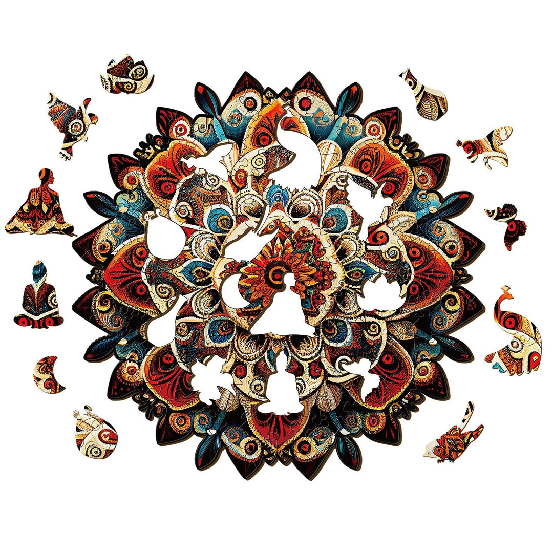 Mandala-6 Holzpuzzle