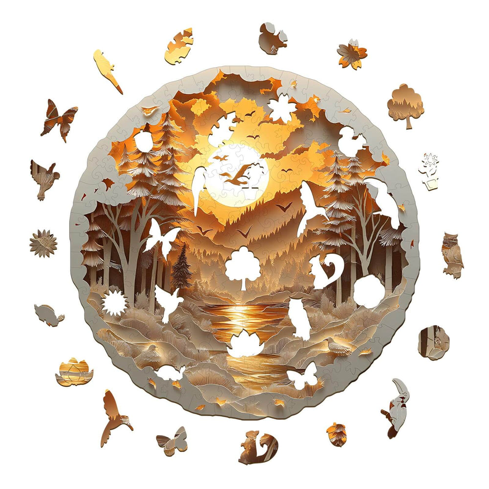 3D Paper Scenery Wooden Jigsaw Puzzle - By Woodbests