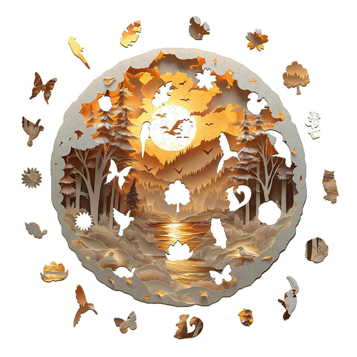 3D Paper Scenery Wooden Jigsaw Puzzle - By Woodbests