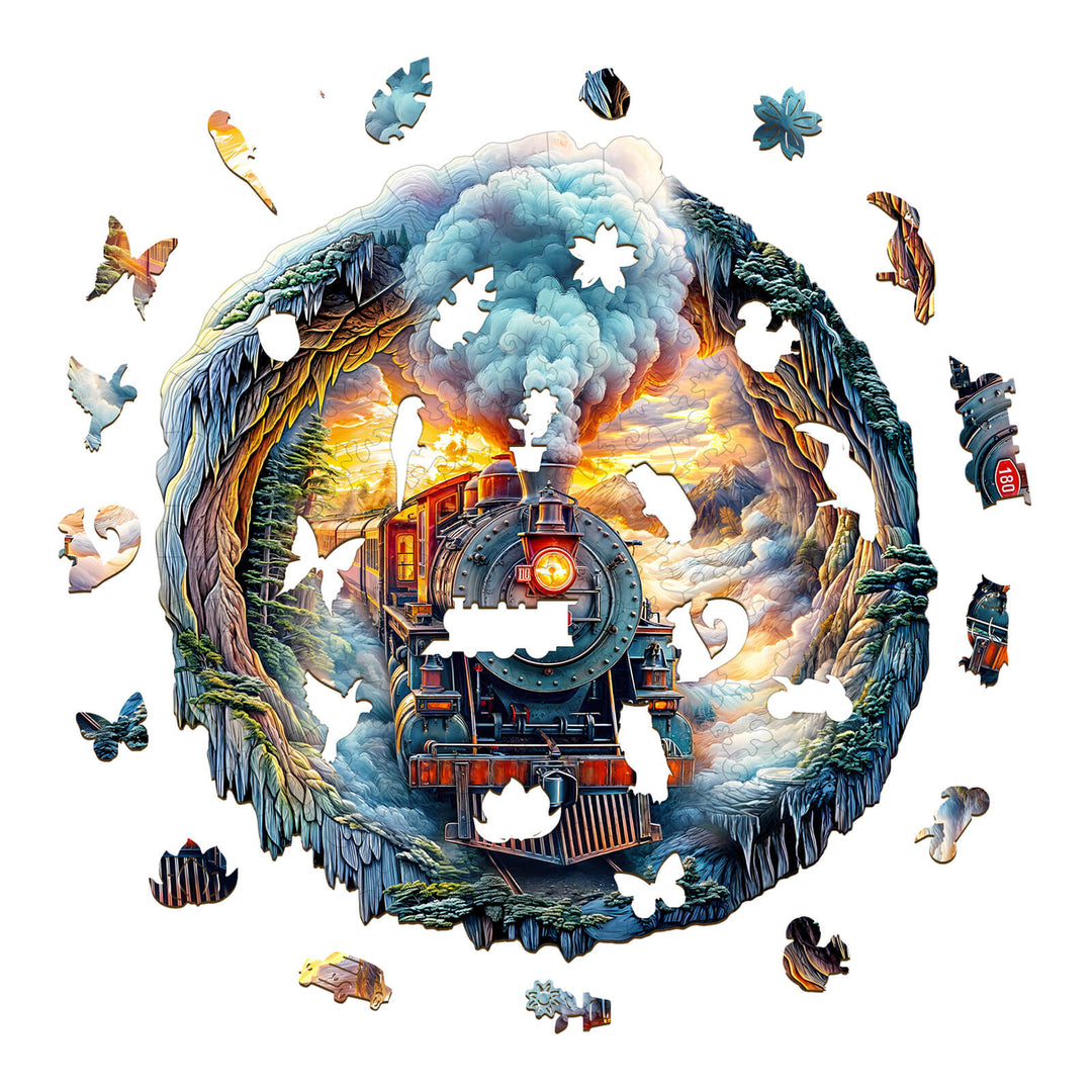 3D Steam Train Wooden Jigsaw Puzzle - By Woodbests
