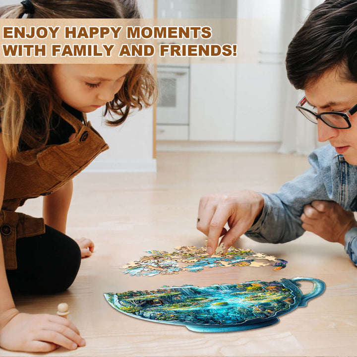 Urbaner Waldbecher Holzpuzzle