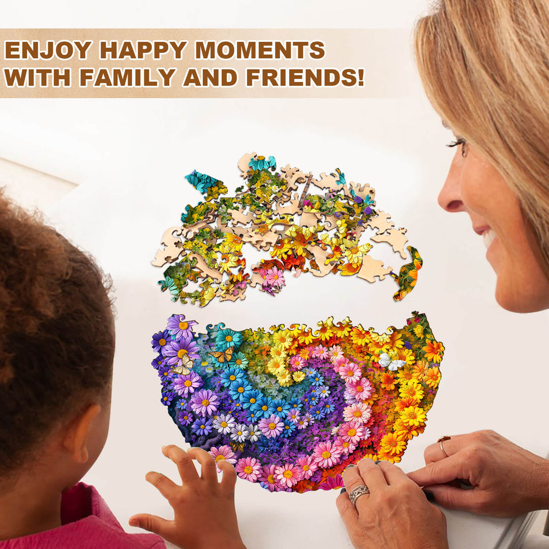 Blumenmeer Holzpuzzle