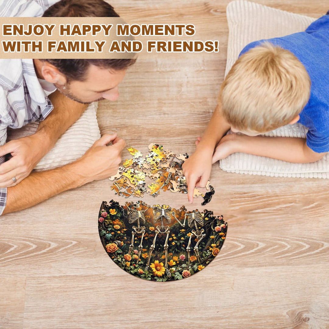 Skeleton Moon Glee Wooden Jigsaw Puzzle