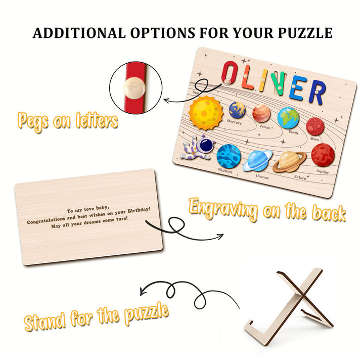 Personalisiertes Planeten Namen Puzzle