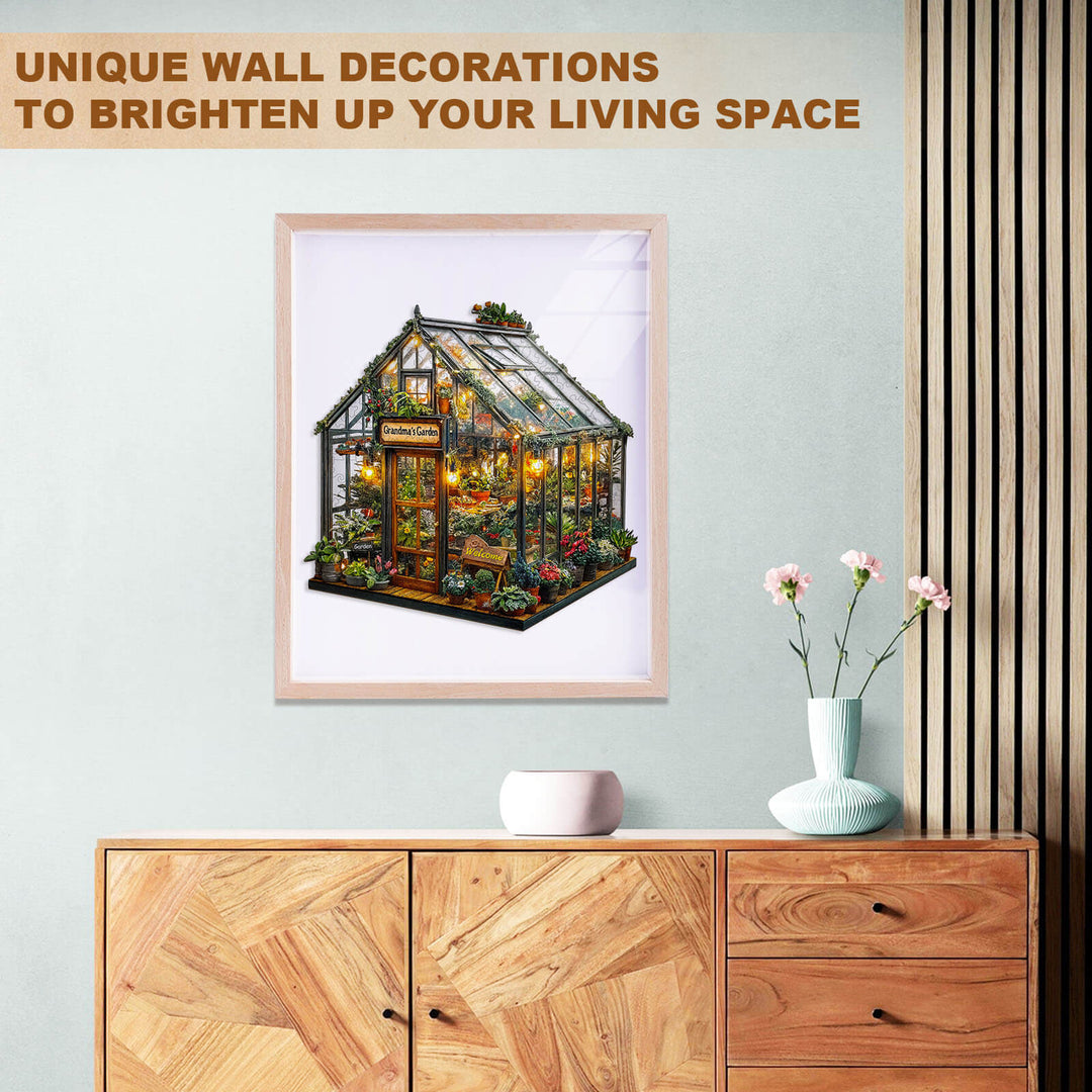 Oma-Garten Holzpuzzle