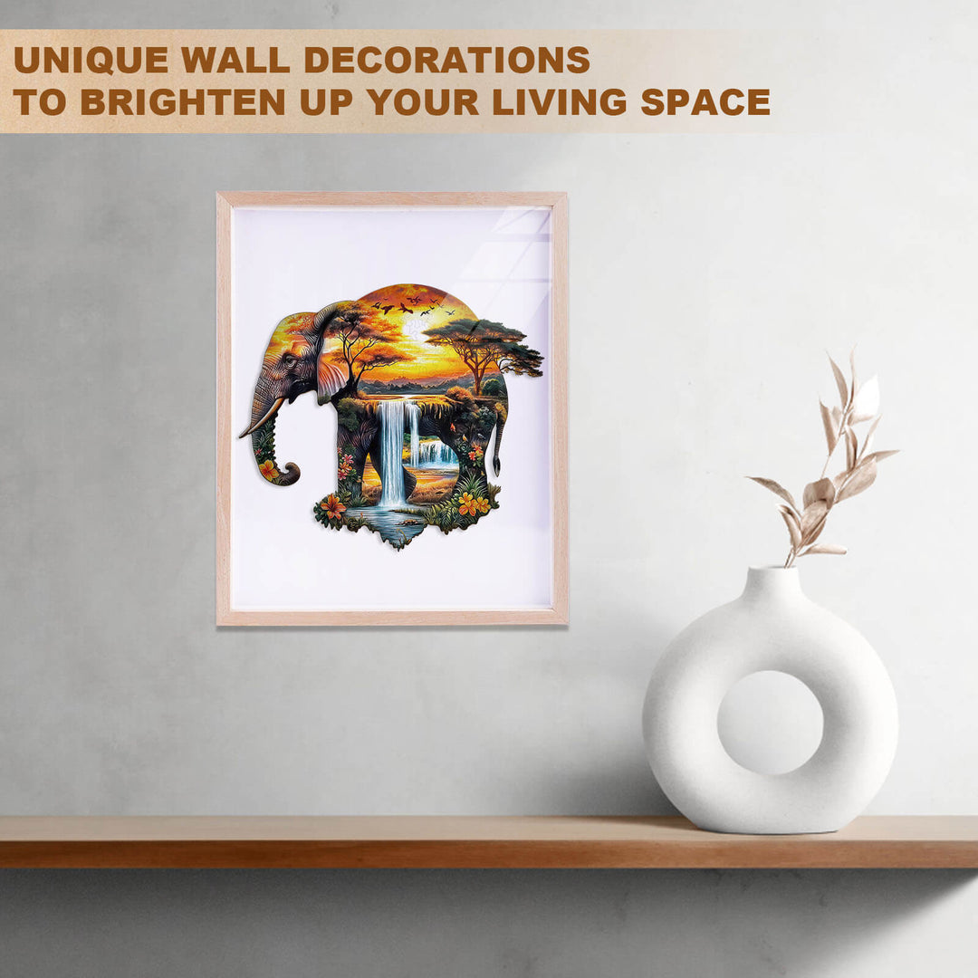 Afrikanischer-Elefant Holzpuzzle