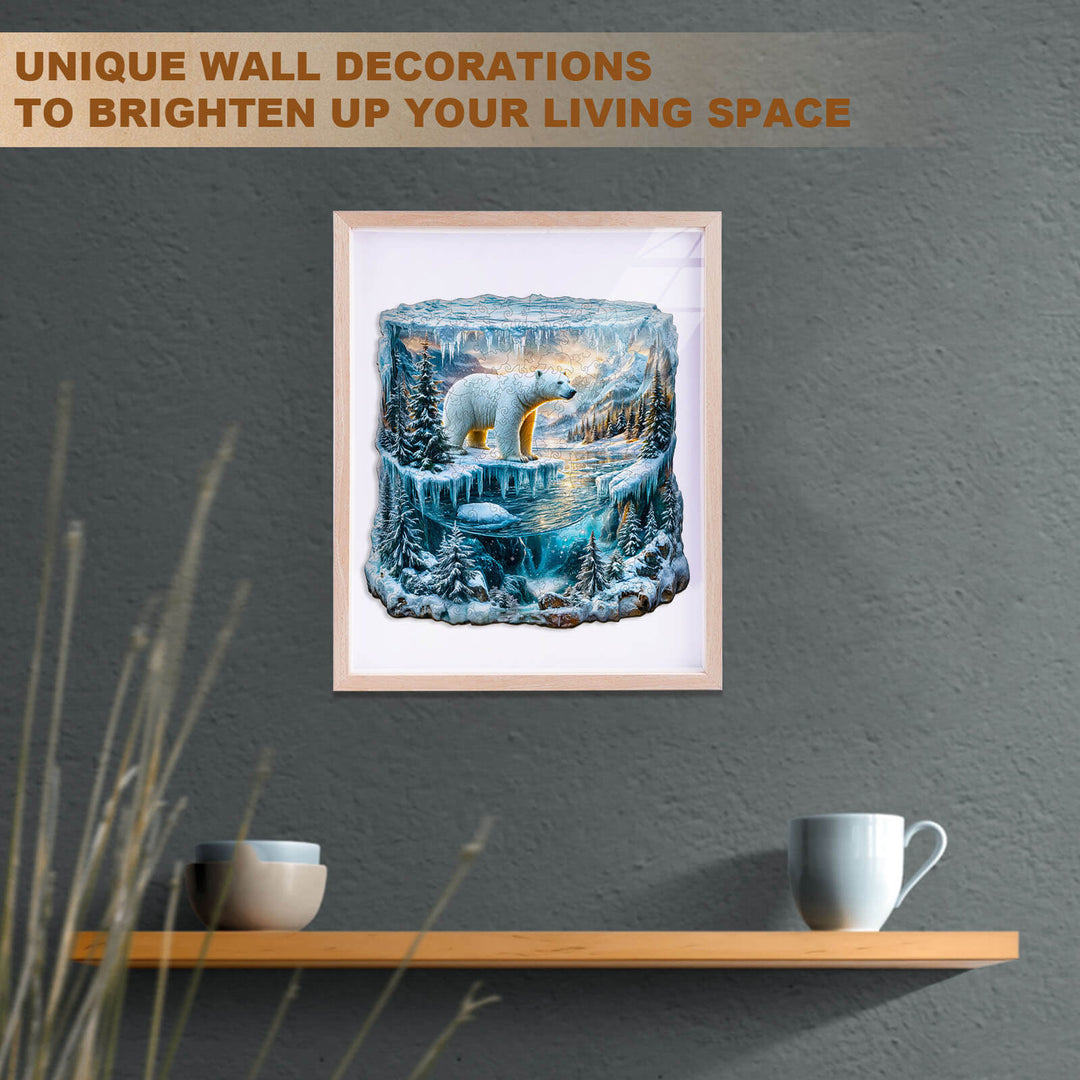 Frozen polar bears-1 Wooden Jigsaw Puzzle