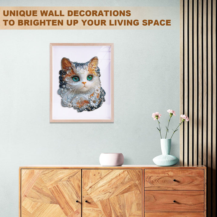 Schmuck-Katzen Holzpuzzle