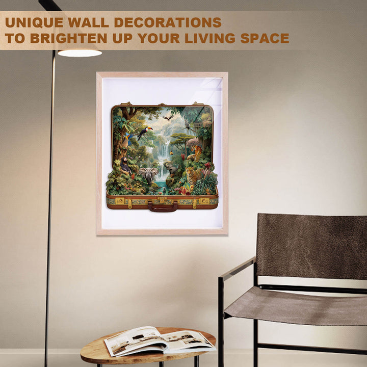 Kofferlandschaft – Dschungeltiere Holzpuzzle