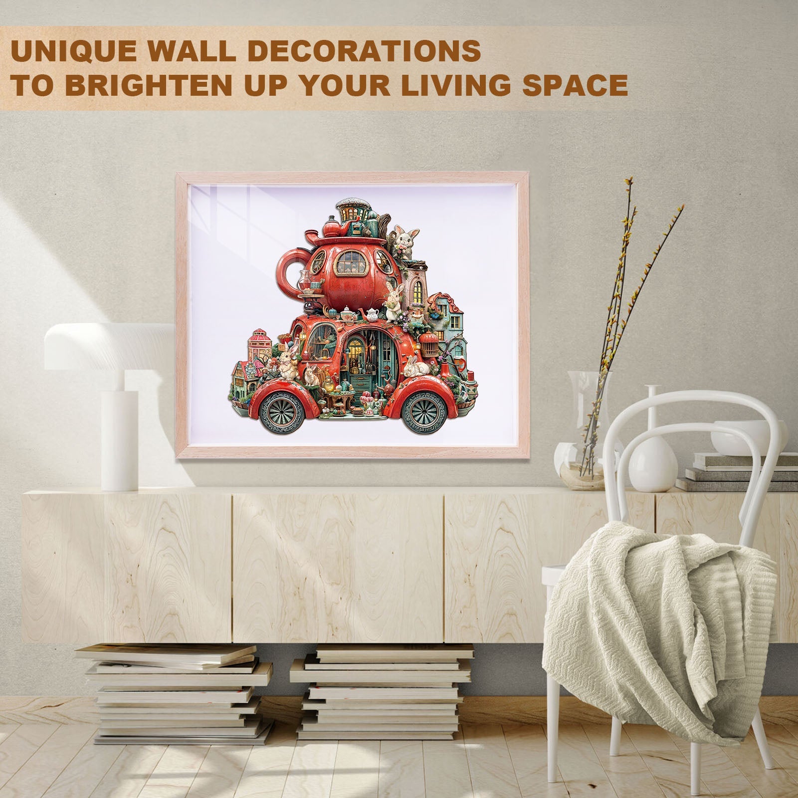 Teetassen-Schweberabbit Holzpuzzle