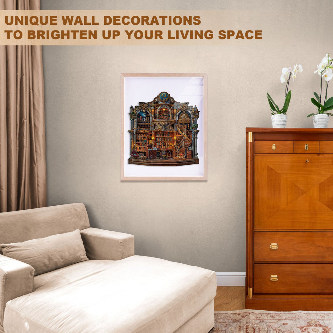 Gotik-Revival-Buchladen-Holzpuzzle