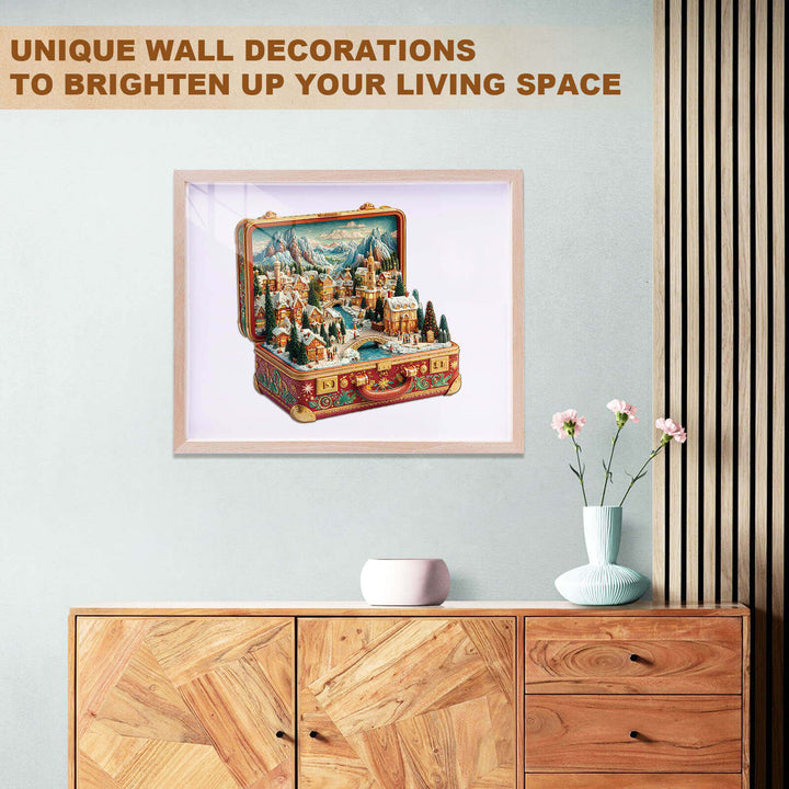 Koffer-Landschaft – Weihnachts Holzpuzzle